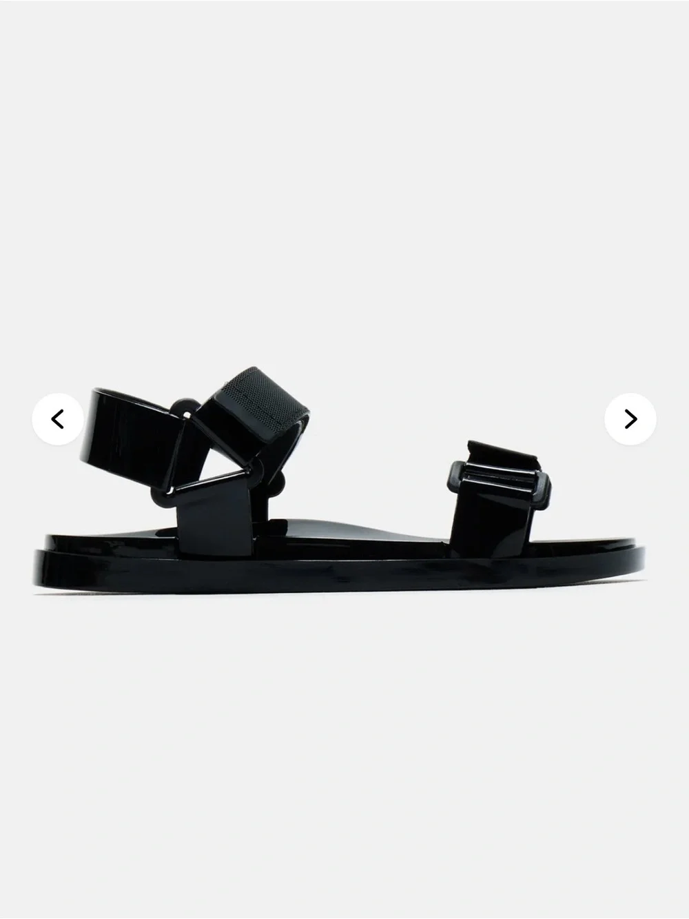 Women's Jelly Black Strappy Casual Sandals